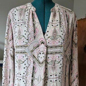 New York and Company multi-colored blouse, size XL